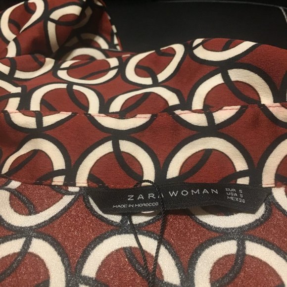 Zara Blue Geometric Floral Dress - Picture 7 of 10